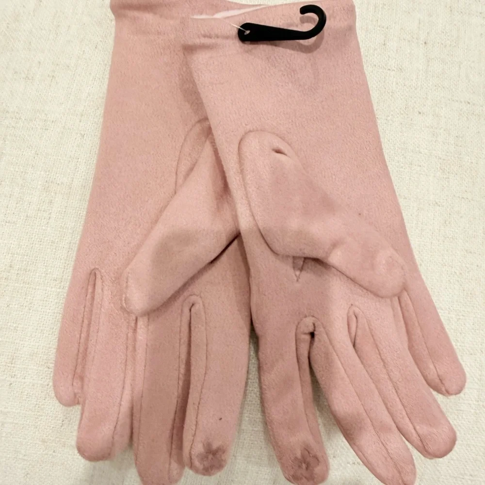 UGG Women's Blush Quilted Leather Gloves